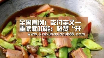 全国首例!支付宝又一重磅新功能:怒赞“开运体育”(图1) 开运真人